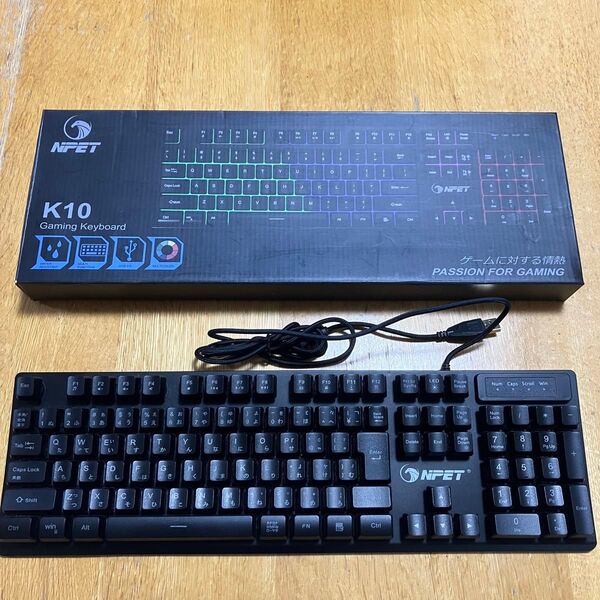 NPET K10 ゲーミングキーボード(日本語配列)