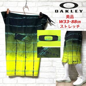 ☆美品☆ OAKLEY 格子柄 スイムショーツ カーゴポケット ボードショーツ