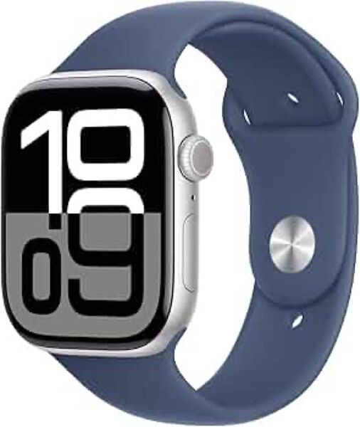 【超美品】Apple Watch Series10GPSモデル 46mmシルバー&デニム バンド未開封 M/L