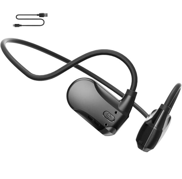 骨伝導イヤホン ブラック ワイヤレスイヤホン イヤホン 空気伝導 ノイズキャンセリング Bluetooth5.3