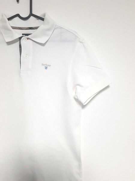 ★美品★ バブアー ポロシャツ ワンポイントロゴ ホワイト S