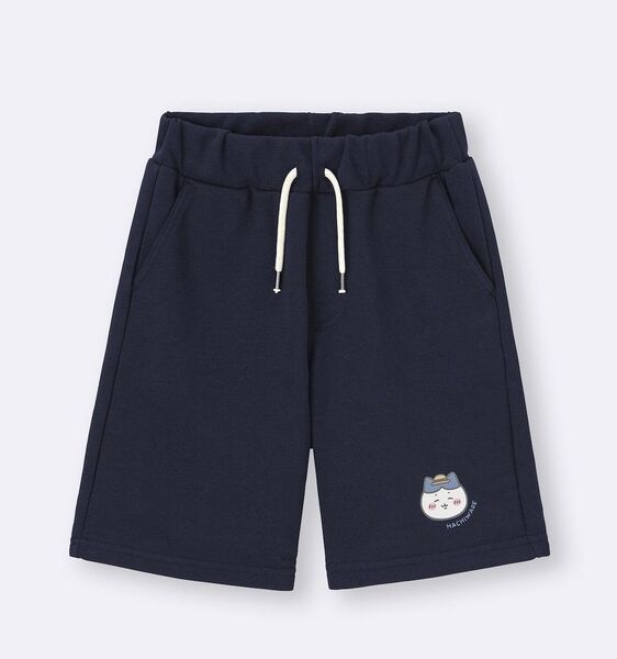 GU ちいかわ スウェットハーフパンツ ハチワレ ネイビー 160cm kids オンライン限定サイズ