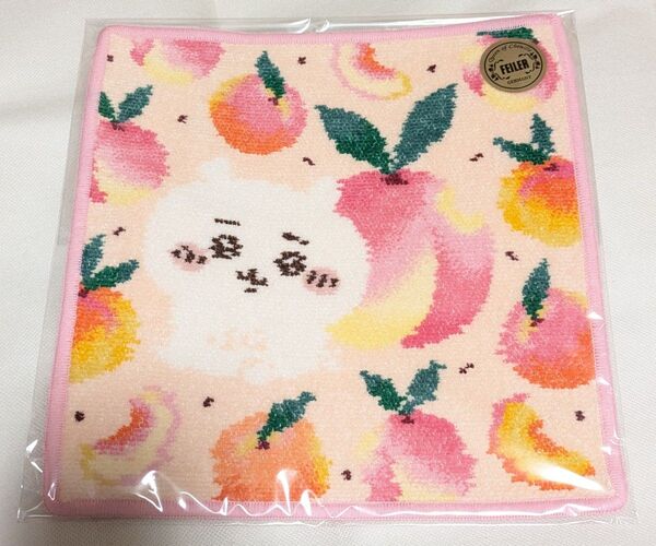ちいかわ フェイラー FEILER ピーチドット ハンカチ タオルハンカチ 桃 ピンク