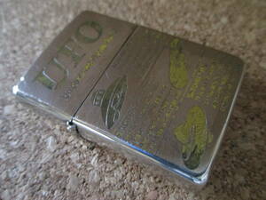 ZIPPO [UFO not yet verification flight thing body Adams key type leaf volume type earth star type ]1996 year 6 month manufacture empty .. jpy record extraterrestrial unusual star person oil lighter Zippo waste version ultra rare 