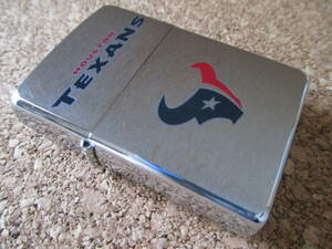 ZIPPO [Houston Texans HOU NFLhyu- stone *teki sun z]2002 year 10 month manufacture NRG Stadium football oil lighter Zippo waste version ultra rare 