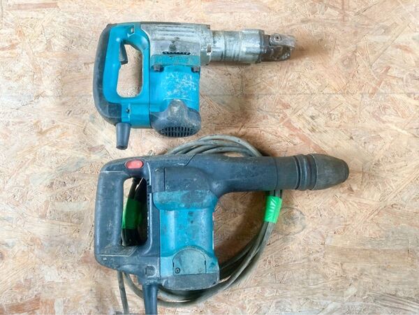 2 ジャンク 電動ハンマー 2台 HM0830 HM0860c ハツリ機 六角シャンク マキタ 部品