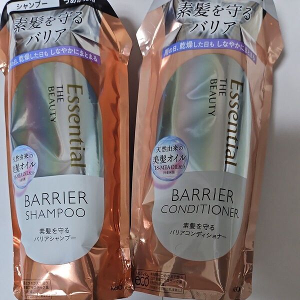 花王 エッセンシャル ザビューティ バリアシャンプー つめかえ 340ml×1 バリアコンディショナー340ml×1