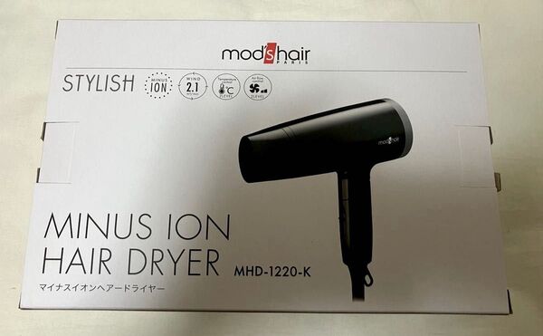 未開封 modshair マイナスイオンヘアードライヤー ブラック MHD-1220-K