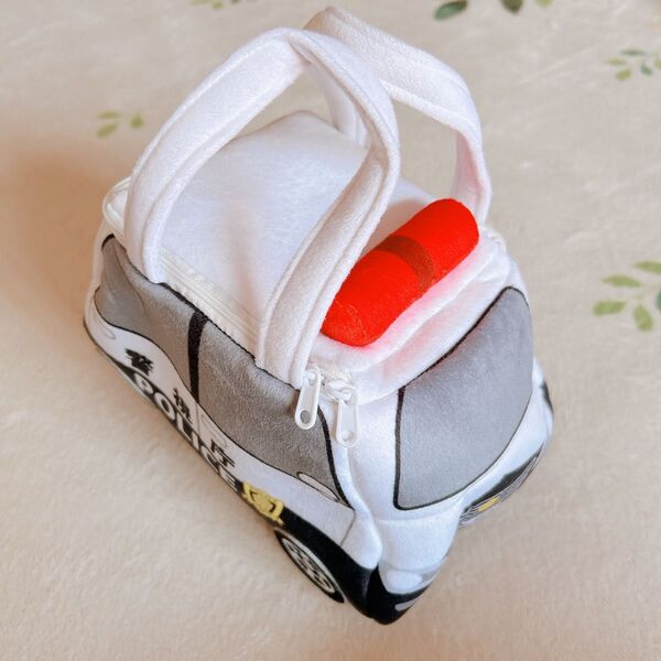 保冷保温 サイレントカー ぬいぐるみバッグ パトカー 保冷バック ランチバッグ