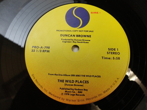 Duncan Browne - The Wild Places オリジナル原盤 US PROMO 12 NEW WAVE POPサウンド　視聴