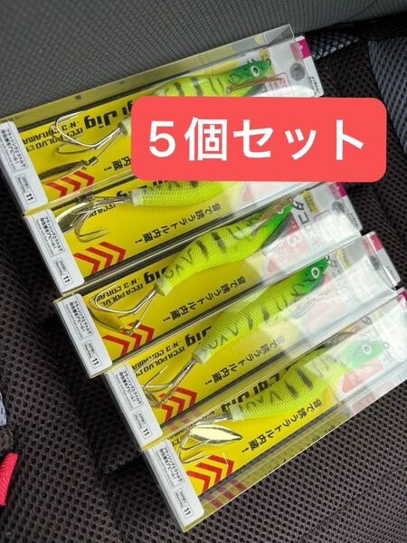 月曜日超特価 新品 人気 未開封 ダイソー タコエギ 黄色 スピナー付き 5個セット 3号