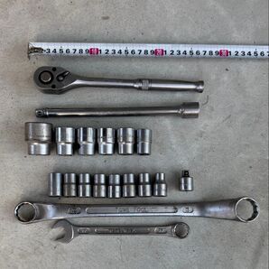 TONE 12.7mmラチェット 各サイズソケット レンチいろいろセット 中古 TONE