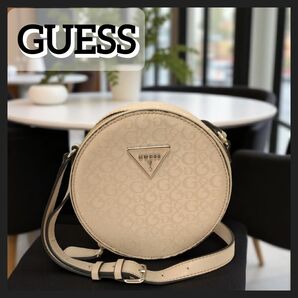 GUESS GUESS ラウンド ショルダーバッグ ベージュ G総柄