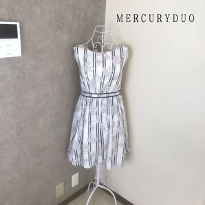 マーキュリーデュオ 1度着用 ワンピース 総柄 ひざ丈