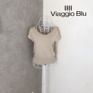 ビアッジョブルー 1度着用 カットソー 半袖 M