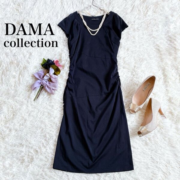 DAMA collection ダーマコレクション サイドギャザー切替ワンピース dinos ディノス
