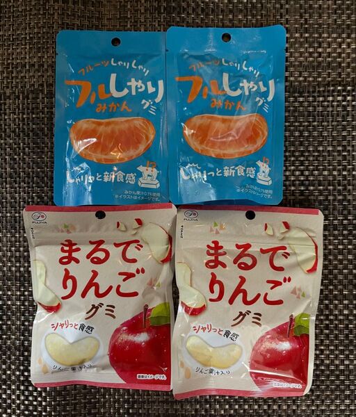 まるでりんごグミ フルしゃりみかんグミ 4袋 セット