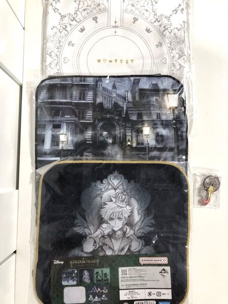 新品 一番くじ キングダムハーツ Linking Hearts KINGDOM HEARTS タオル キーチェーン 4種 ソラ