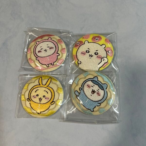 ちいかわ 刺繍缶バッジ パジャマパーティーズ 3種セット + ちいかわ