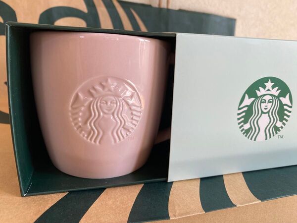 スターバックス ギフトボックス入り ロゴマグ ピンクベージュ STARBUCKS スタバ マグカップ ピンク 母の日