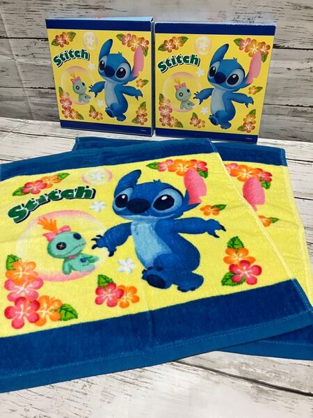 スティッチ ハンドタオル 2枚セット 新品未使用 非売品 ノベルティ リロアンドスティッチ クーポンでお安く