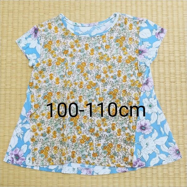 花柄キッズ半袖Tシャツ 100cm~