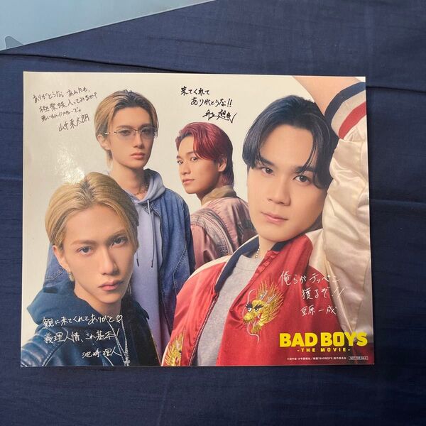 BADBOYSバッドボーイズ -THE MOVIE- 入場者特典 『極楽蝶』新ビジュアルビッグステッカー 未使用新品 映画 劇場版