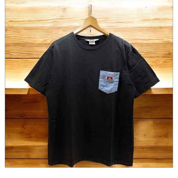 BEN DAVIS/ベンデイビス BEN'S POCKET TEE 半袖Tシャツ ポケット L ブラック 黒 ユニセックス メンズ