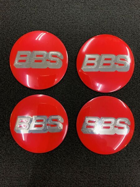 ◆高品質◆ BBS ロゴ レッド シルバー3Dロゴ センターキャップ ステッカー◆★1台分4個1セット★