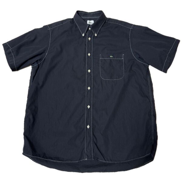 ラコステ Lacoste 半袖シャツ ブラック サイズ42 (Lサイズ相当) K-2