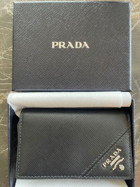 PRADA レザー プラダ カードケース ブラック名刺入れ