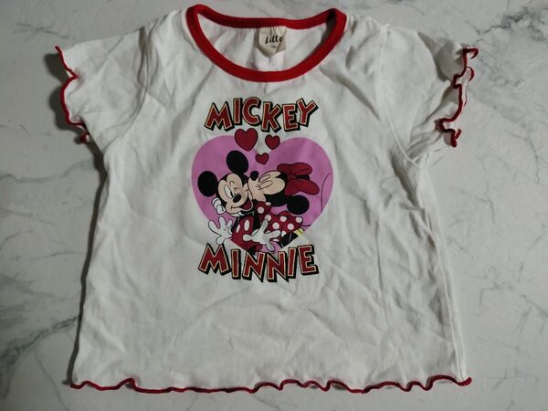 しまむら リトシー ミニーマウス ミッキーマウス 半袖Tシャツ100 ディズニー
