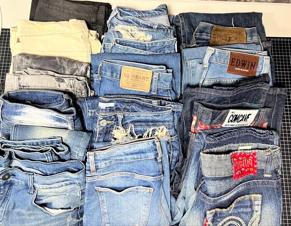 デニムパンツ 14本まとめ売り GL HEART EDWIN COMCAVE 他 メンズ