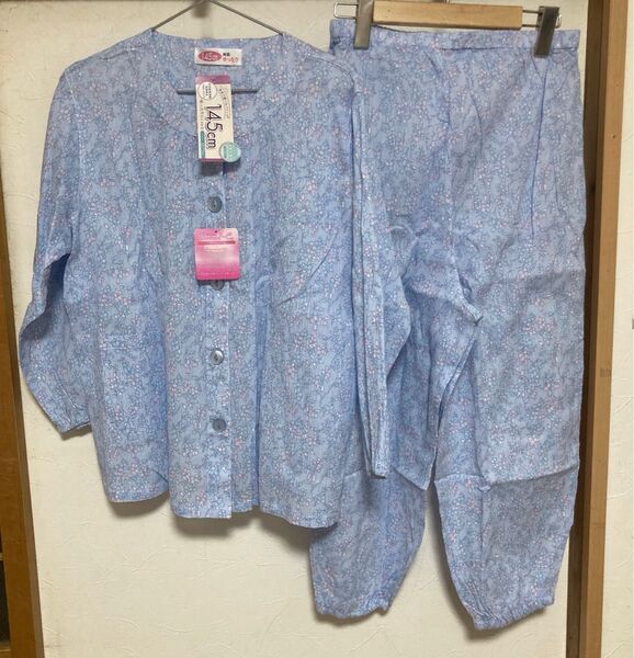 (新品)綿100%花柄レディース婦人パジャマ ルームウェアL