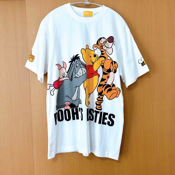 【 ディズニー 】プーさん メンズXL Tシャツ TDL 白 男女兼用 美品