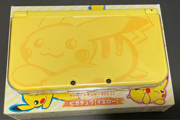 Newニンテンドー3DSLL ピカチュウ(イエロー) 本体 箱あり 透明ケース付き Newニンテンドー3DS ピカチュウ