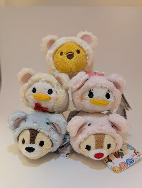 【5個セット】ツムツム ぬいぐるみ 着ぐるみ ねずみ年 子年 ディズニーストア プー ドナルド デイジー チップ デール
