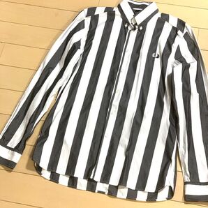 フレッドペリー メンズ シャツ ボタンダウン ストライプ 長袖シャツ Sサイズ
