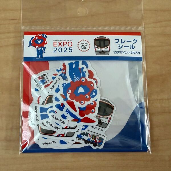 関西限定 ミャクミャク×大阪環状線 フレークシール 10デザイン