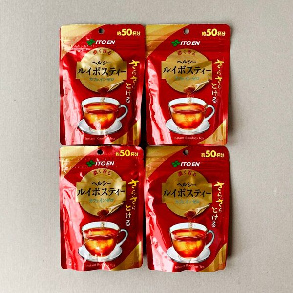 ITOEN さらさらとける 濃く香るヘルシールイボスティー カフェインゼロ 40g*4 200杯分/伊藤園 インスタントティー