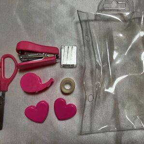 ピンク 文房具セット 7点