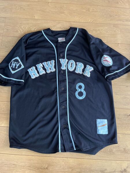 Evolution Jeans ベースボール半袖シャツ ストリート XL 古着 MLB USA製
