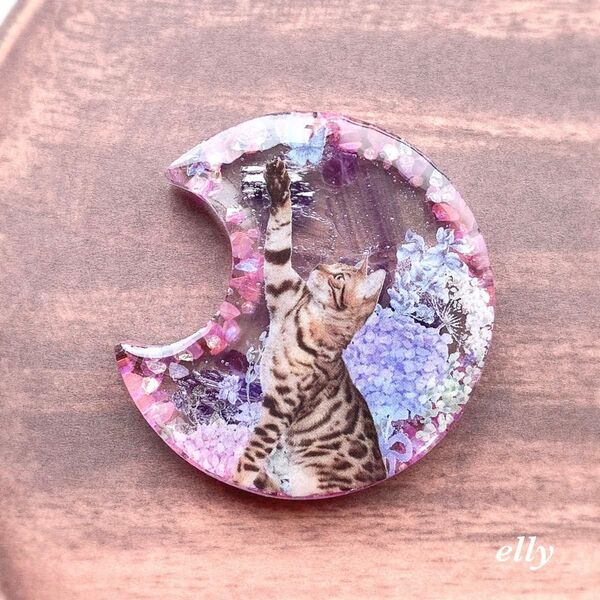 ハンドメイド 天然石 ラベンダーアメジスト 琉球ガラス 限定カラー 紫陽花 猫 月 レジン キーホルダー