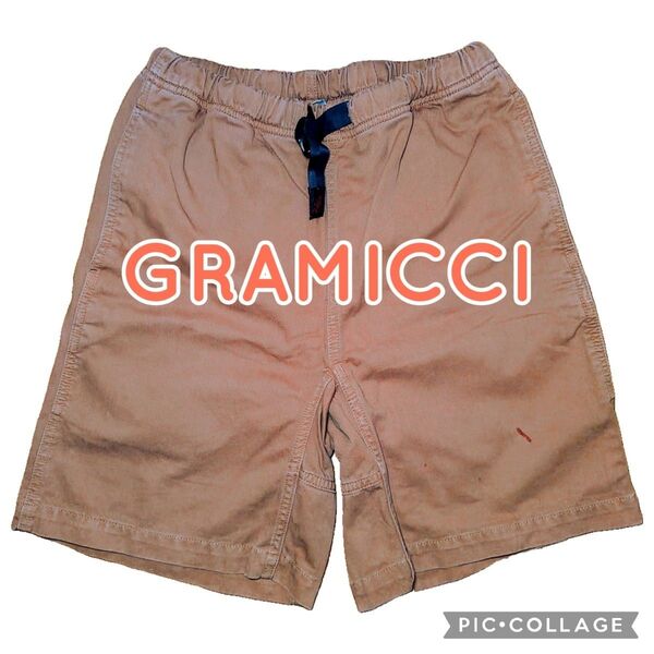 【GRAMICCI/グラミチ】コットンハーフパンツ、ショートパンツ、ショーツ、PO#19625、Sサイズ、オレンジ系、ブラウン系
