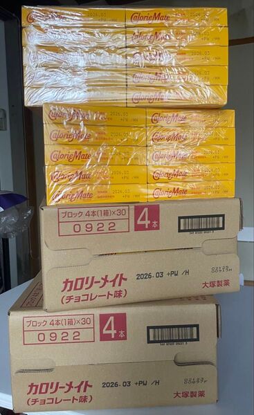 送料込 期限長い カロリーメイト チョコレート味 ブロック 4本 入り 80 箱 賞味期限 2026.3月末 非常食 備蓄 に
