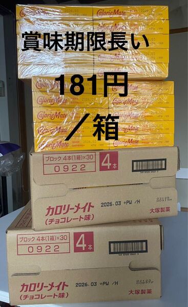 送料込 期限長い カロリーメイト チョコレート味 ブロック 4本 入り 80 箱 賞味期限 2026.3月末 非常食 備蓄 に
