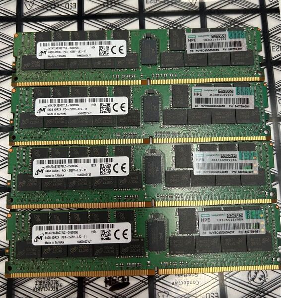 Micron 256GB(64GBx4) DDR4-2666V ECC LRDIMM HPE
