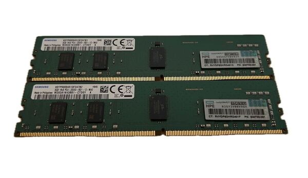 16GB(8GBx2) DDR4 RDIMM SAMSUNG M393A1K43BB1-CTD 8GB PC4-2666V-R