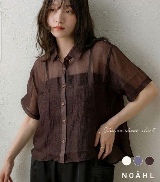 NOAHL ノアル 新品タグ付き シャイニーシアーシャツ