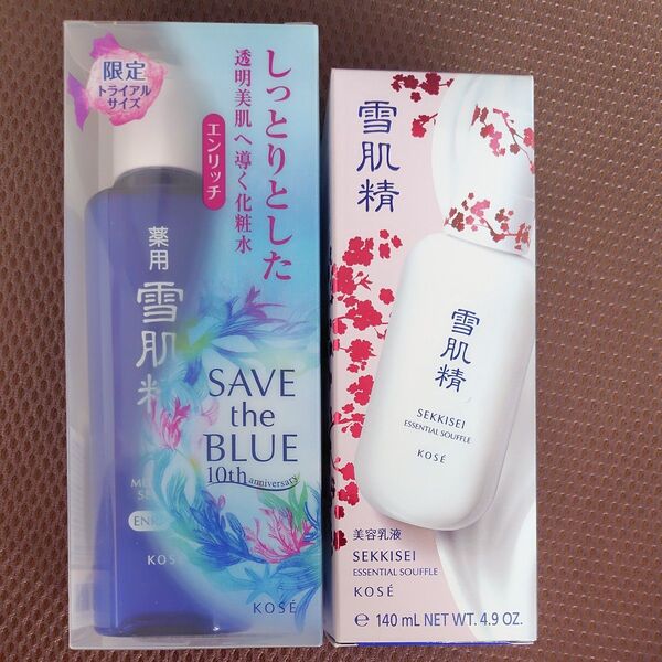 コーセー 雪肌精 化粧水 エンリッチ(しっとり) 140ml 1個 /美容乳液 エッセンシャルスフレ 140ml 1個